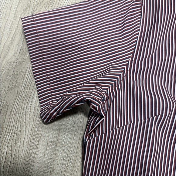 DIXXON BENNY TRIPLE STRIPE WOMEN'S SHORT SLEEVE - MAROON size large - Picture 8 of 10